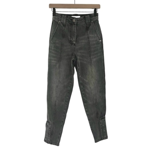 NWT Something Navy Roxie Snap Denim Jeans Washed Black Size 0 - Picture 5 of 12